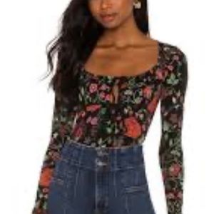 NWT Free People long sleeve floral too can